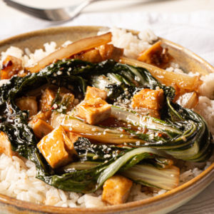 Ginger garlic bok choy