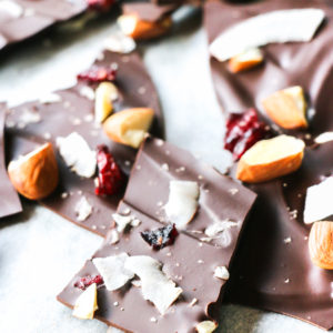 Almond cranberry chocolate bark