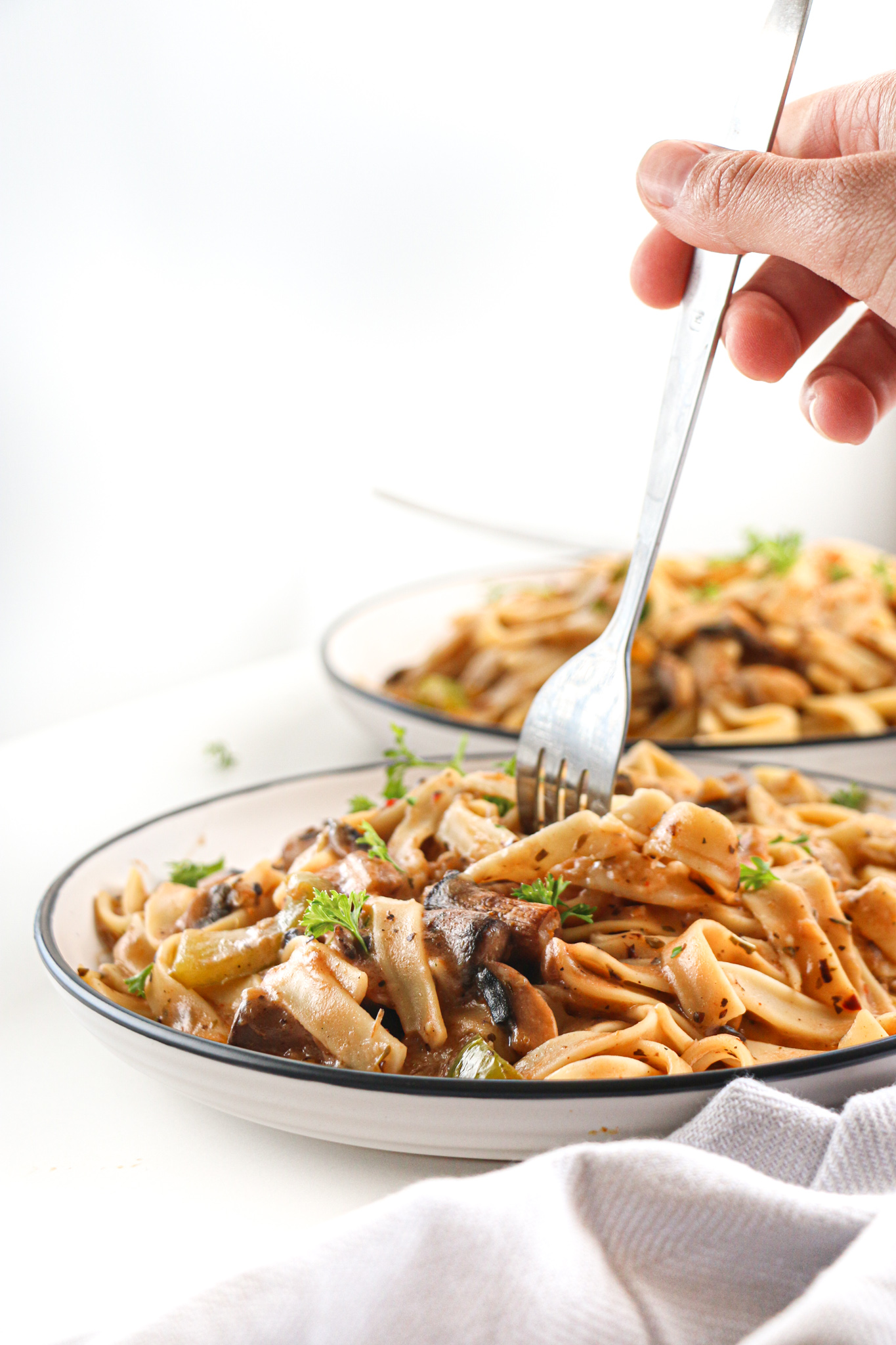 Creamy Mushroom Fettuccine