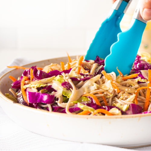 Asian soba noodle salad